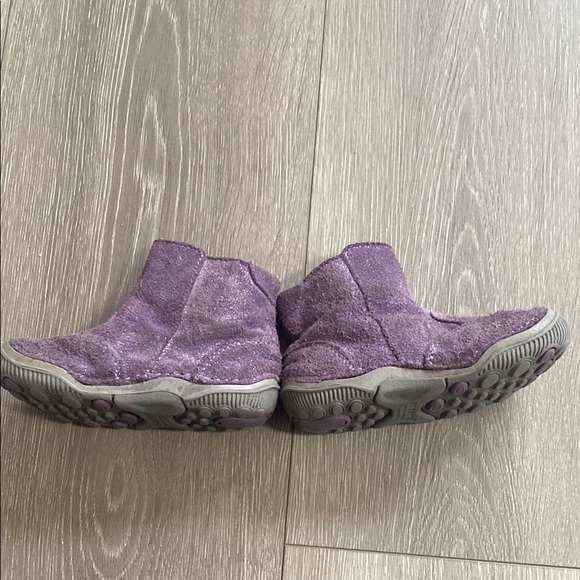 Stride Rite Purple Suede Leather Ankle Boots Toddler Sz 5.5 5.5T 5.5c sparkle 5 - Picture 3 of 7